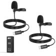 NEEWER CM6 2 Pack Lavalier USB C Omnidirectional Mic Condenser Lavalier Microphone Hot on Sale