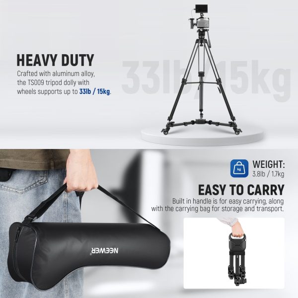 NEEWER TS009 Quick Lock Release Photography Tripod Dolly Online Sale