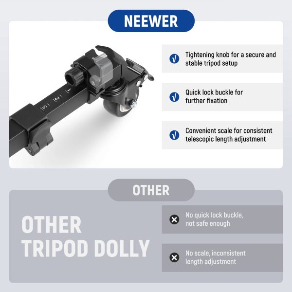 NEEWER TS009 Quick Lock Release Photography Tripod Dolly Online Sale