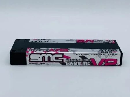 47386-2S1PI Extreme V2 2S 7.4v 4700mAh 120C LCG LiPo w  5mm Bullets (SMC) For Sale