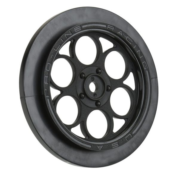 1 10 Showtime Front Runner Front 2.2  2.7  12mm Drag Wheels (2) Black Online Sale