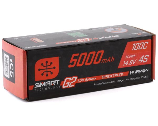 4S Smart G2 LiPo 100c Battery Pack (14.8V 5000mAh) w IC5 Connector on Sale