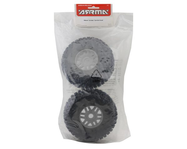 Arrma Mojave 6S BLX dBoots  Fortress  Pre-Mounted Tire Set (Gun Metal) (2) Discount