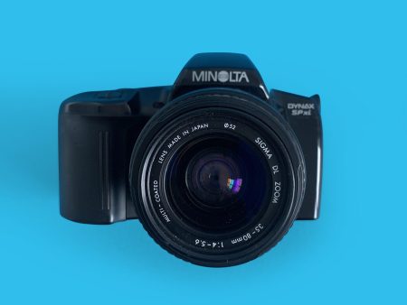 Minolta Dynax SPxi Automatic 35mm SLR Film Camera w  Auto Zoom Lens on Sale