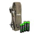 Fenix ALP-MT flashlight belt holster (Olive) holster for PD35, LD12, LD22, E35UE, UC30, TK15C, P20UV with EdisonBright AA AAA alkaline battery sampler pack Supply