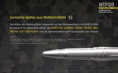 Nitecore NCNTP20 Titanium Tactical Pen, Grey Online Hot Sale