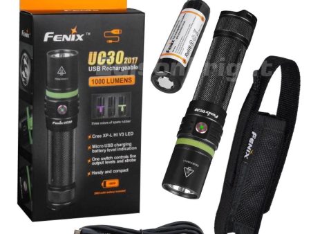 Fenix UC30 2017 1000 Lumens CREE LED USB rechargeable Flashlight with AC DC chargers Online Hot Sale