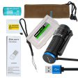 Olight S1R II 1000 Lumen USB rechargeable CREE LED Flashlight, Rechargeable battery, magnetic charging cable with EdisonBright battery carry case bundle Online Sale