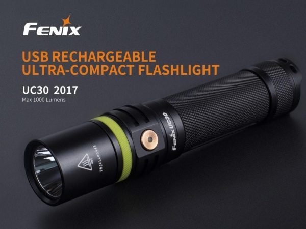 Fenix UC30 2017 1000 Lumens CREE LED USB rechargeable Flashlight with AC DC chargers Online Hot Sale