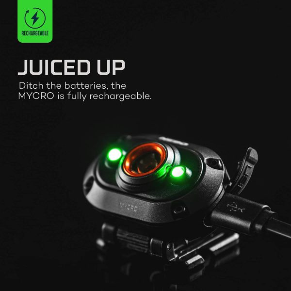 NEBO MYCRO 400 Lumen USB Rechargeable LED headlamp cap light, with rechargeable battery and EdisonBright USB Charger Bundle For Discount