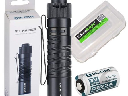 OLIGHT M1T Raider 500 lumen Portable Mini Compact EDC Tactical Light with EdisonBright BBX3 battery carry case Cheap