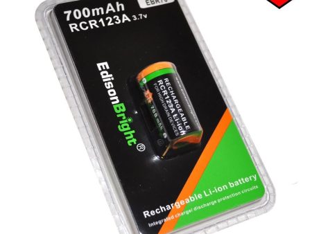 Brand New EdisonBright EBR70 700mAh Li-ion rechargeable RCR123A (16340) For Cheap