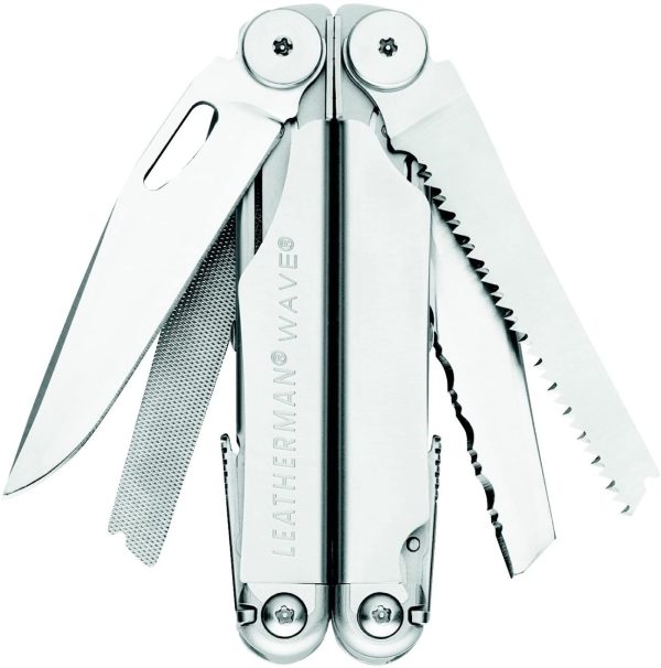 Leatherman Wave 830037 stainless-steel finish Multi-tool with leather sheath Fashion