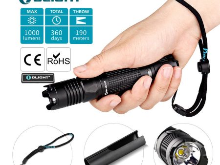 OLIGHT M1X 1000 Lumens Cree XM-L2 LED Flashlight Double Switch Tail Switch 18650 Battery Flashlight Online