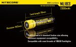 Nitecore NL183 Li-ion protected rechargeable 2300mAh 3.7v 8.5Wh 18650 Button-Top battery For Discount