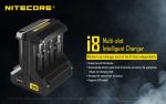 NITECORE i8 Eight Bays Smart Battery Charger for Li-ion IMR Ni-MH Ni-Cd 26650 22650 18650 18490 18350 16340 RCR123 14500 AA AAA AAAA C D USB with EdisonBright BBX3 Battery Carry case Sale