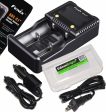 Fenix are-C1+ Plus Smart Digital Display Home in-car Battery Charger with EdisonBright Battery Carry case Fashion