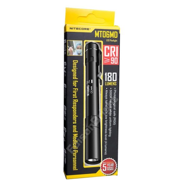 Nitecore MT06MD 180 Lumens LED Flashlight (CRI>90) rendering powered by 2x AAA batteries For Discount