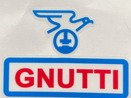 GNUTTI seat-tube transfer for Gnutti-equipped m c.  White blue red For Sale