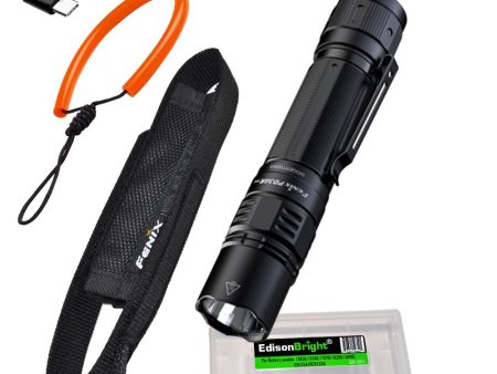 Fenix PD36R Pro 2800 Lumen Rechargeable LED Tactical Flashlight, ALL-01 Lanyard with EdisonBright Charging Cable Carry case Bundle Online Hot Sale