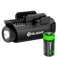 OLIGHT PL1 II Valkyrie 450 Lumen LED Pistol Light with EdisonBright CR123A Lithium Battery Bundle Discount