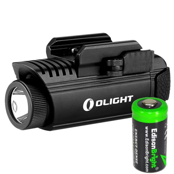 OLIGHT PL1 II Valkyrie 450 Lumen LED Pistol Light with EdisonBright CR123A Lithium Battery Bundle Discount