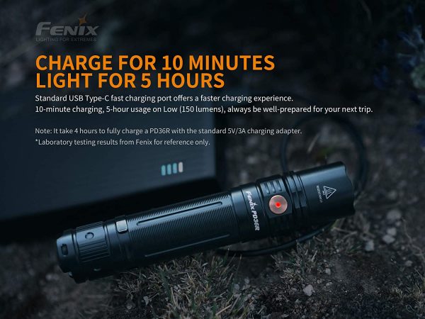 Fenix PD36R 1600 Lumen Type-C USB Rechargeable EDC CREE LED Tactical Flashlight For Cheap