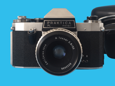 Vintage 35mm SLR Film Camera Praktica PL Nova 1 with Carl Zesis f 2.8 50mm Lens For Discount