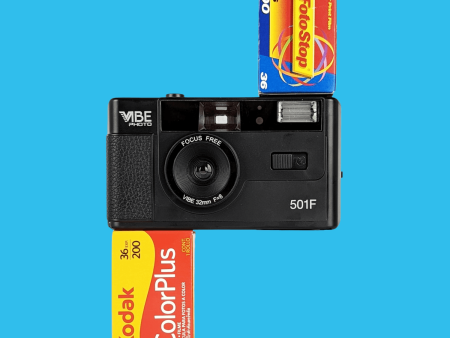 35mm Film Camera Reusable Starter Pack with Flash and Film Discount