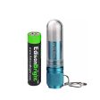 Fenix CL05 8 Lumen LipLight LED tri-color EDC light Emergency lamp (Blue body) with EdisonBright AAA battery bundle Fashion