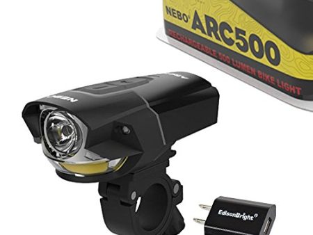 EdisonBright Nebo ARC500 USB rechargeable 500 lumen LED bike light 6641 with USB charger bundle Hot on Sale