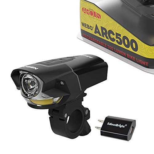 EdisonBright Nebo ARC500 USB rechargeable 500 lumen LED bike light 6641 with USB charger bundle Hot on Sale