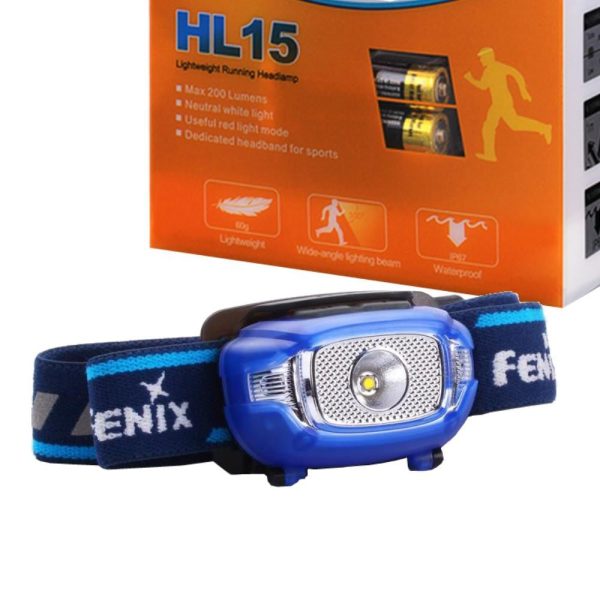 Fenix HL15 200 Lumen light weight CREE LED running Headlamp (Blue color body) For Sale