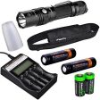 Fenix PD35 TAC 1000 Lumen 2015 edition CREE XP-L LED Tactical Flashlight, Fenix ARE-C2 four bays Li-ion  Ni-MH advanced universal smart battery charger, Two Fenix 18650 ARB-L2S 3400mAh rechargeable batteries with Two EdisonBright CR123A Lithium Batte For Discount