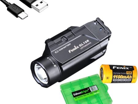 Fenix GL19R 1200 Lumen Rechargeable LED Flashlight, for Most Handguns and Pistols with EdisonBright Cable Holder case Online Hot Sale