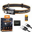 Fenix HM50R V2 700 Lumen USB-C Rechargeable White red LED Multipurpose Headlamp with EdisonBright USB Charging Adapter Bundle Supply