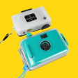 35mm Film Camera Bundle Reusable - Teal Underwater And Lomography Four Lens Camera Hot on Sale