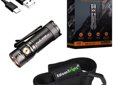 Fenix E18R V2 1200 Lumens EDC Rechargeable Flashlight with Edisonbright Holster Bundle For Discount