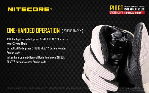 NITECORE P10GT 900 Lumen high intensity CREE LED tactical Strobe Ready Flashlight Fashion