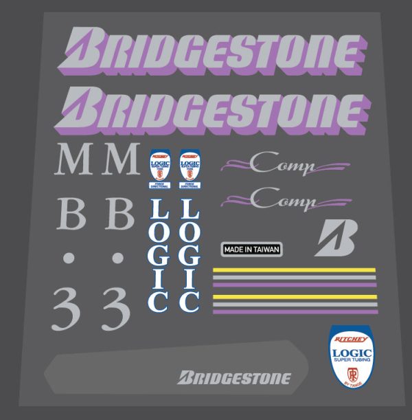 Bridgestone MB-3 1990 decal set Online Hot Sale