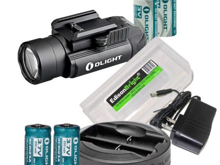 EdisonBright Olight PL-2 (PL2) 1200 lumen LED pistol light rechargeable kit with battery carry case bundle Online Sale