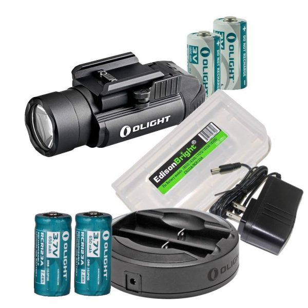 EdisonBright Olight PL-2 (PL2) 1200 lumen LED pistol light rechargeable kit with battery carry case bundle Online Sale