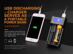 Fenix are-D2 USB Powered Two Bay Smart Battery Charger for 21700 18650 16340 with EdisonBright BBX5 Battery Carry case Discount