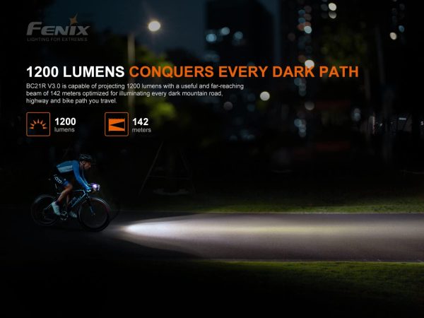 Fenix BC21R v3.0 1200 Lumen LED USB Rechargeable Light Weight Bike Bicycle Light, Rechargeable Battery with EdisonBright Battery Carrying case Bundle Online