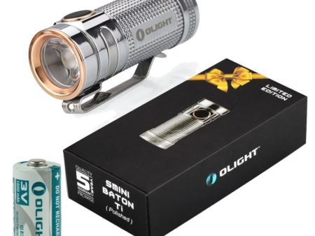 Olight S mini 550 Lumens CREE LED Flashlight Titanium Limited Edition (Polished Finish) EDC Discount