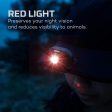 NEBO MYCRO 110 Lumen USB Rechargeable Red LED headlamp Cap Light, with Rechargeable Battery and EdisonBright USB Charger Bundle Discount