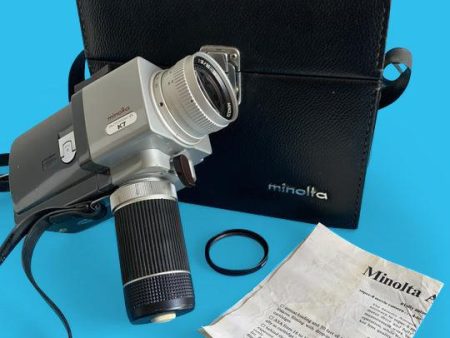 Minolta Autopak-8 K7 Super 8 Movie Cine Camera with Leather Carry Case Fashion