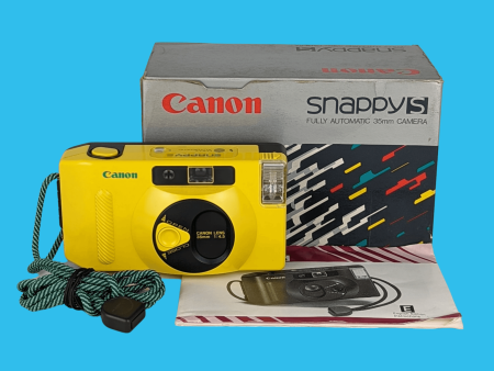 Canon Snappy S 35mm Film Camera Point and Shoot - Yellow Cheap