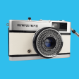 Olympus Trip 35 Custom White Leather Point and Shoot 35mm Film Camera Hot on Sale