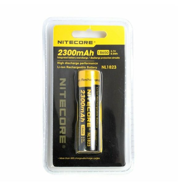 Nitecore NL183 Li-ion protected rechargeable 2300mAh 3.7v 8.5Wh 18650 Button-Top battery For Discount